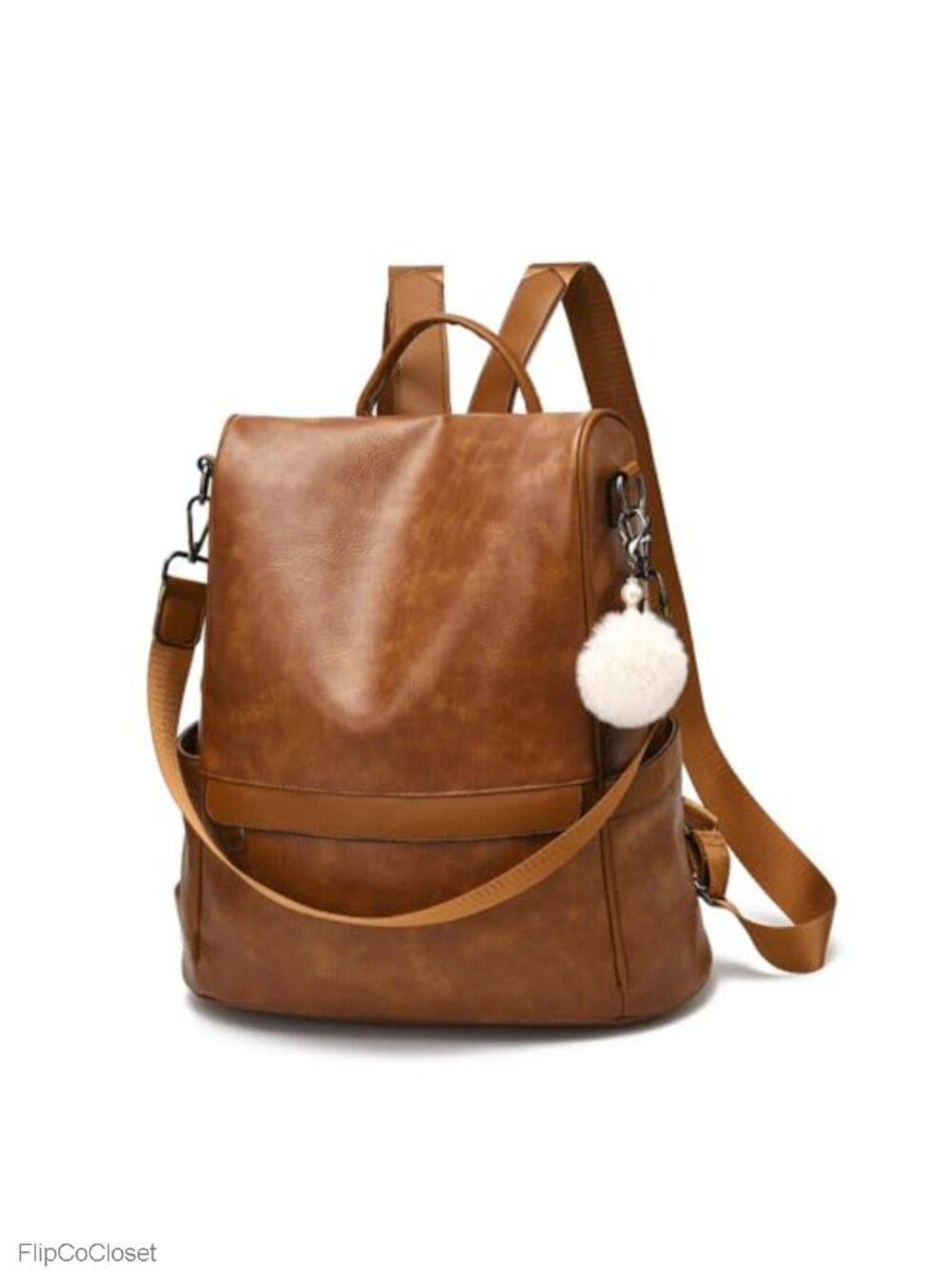 PU Leather Anti-Theft Backpack Purse Convertible Shoulder Bag Travel